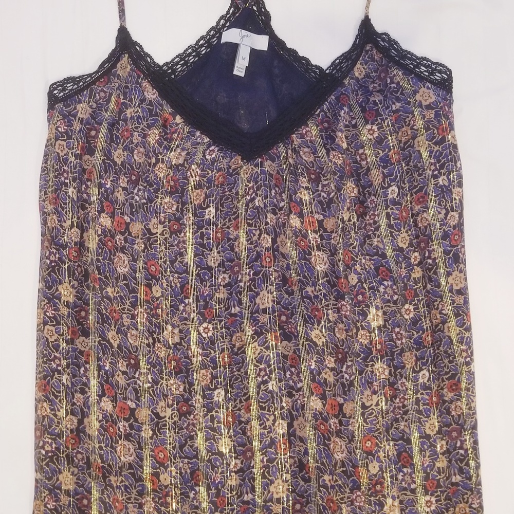 Joie Flower Camisole Silk Shell